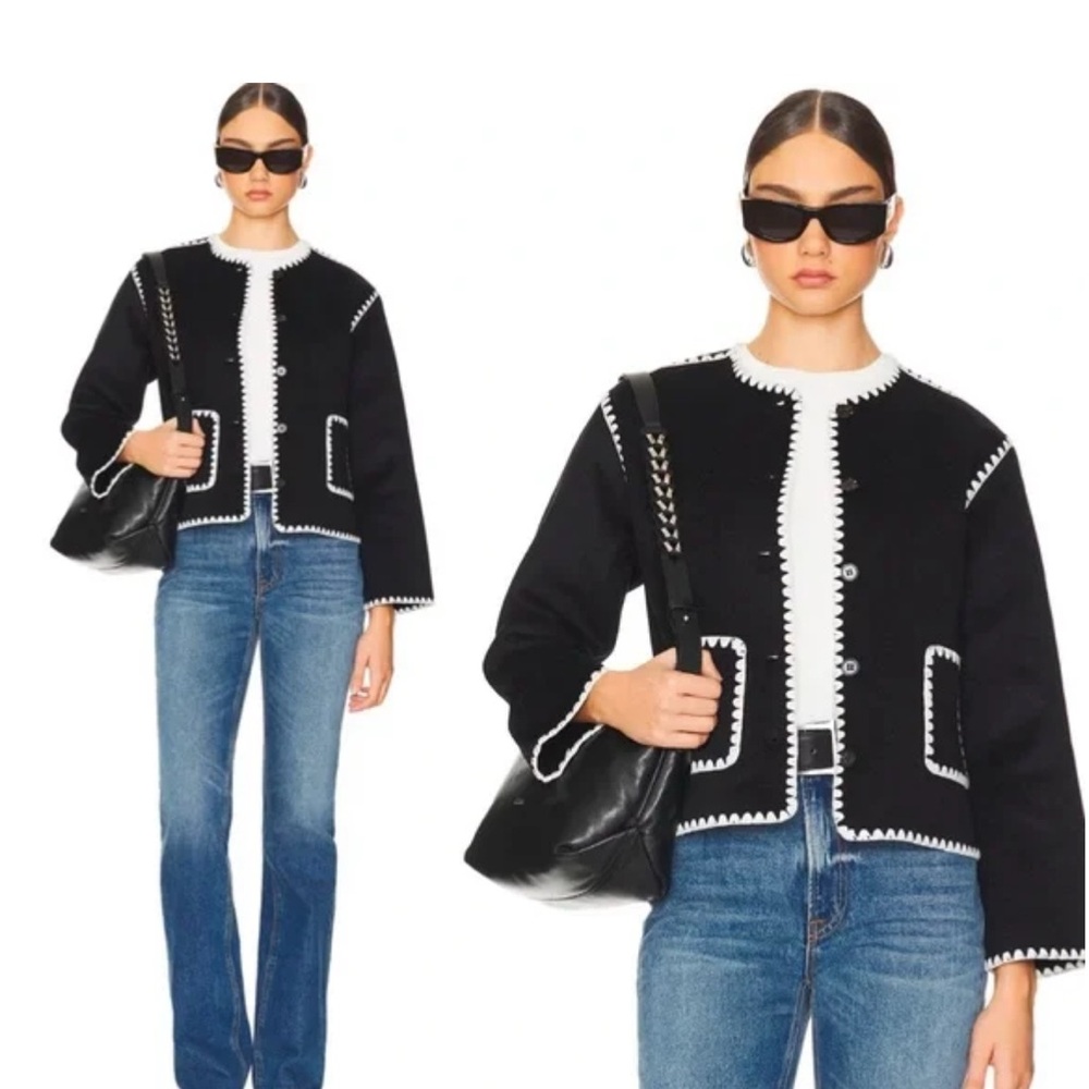 NWT Rails Melanie Jacket in Black Size Small - Heavy Wool Sweater Blazer XS